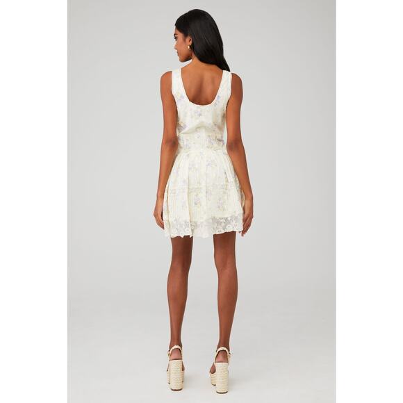 LoveShackFancy Women's Ceronne Mini Dress Sleeveless White Size 10 NWT - Picture 4 of 12
